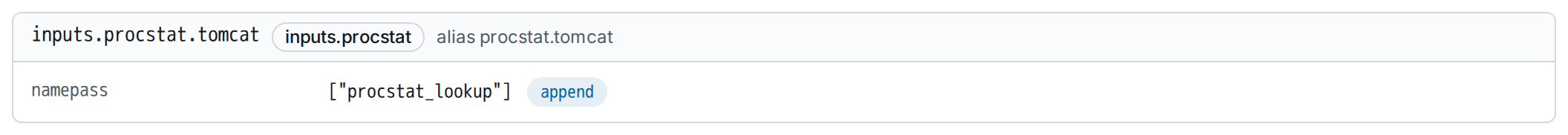 The instance of the node layer for web01 with the append directive on namepass