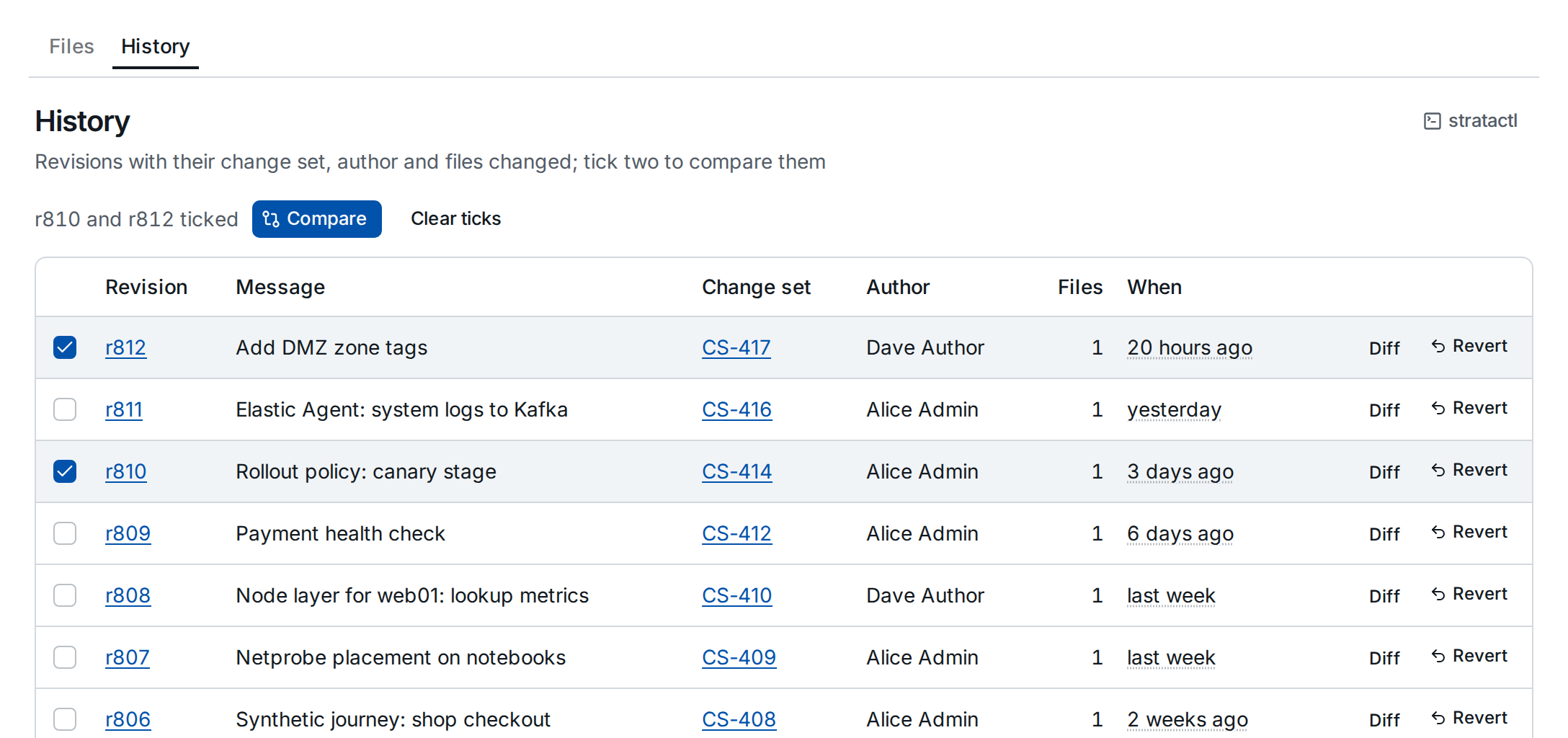 Spec › History with r810 and r812 ticked and Compare enabled